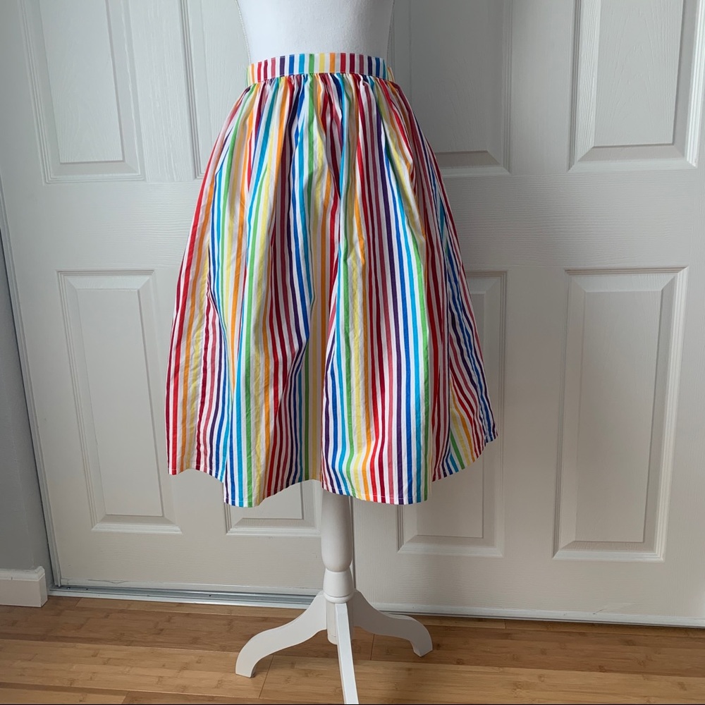 Unique Vintage Magnolia Park rainbow skirt
